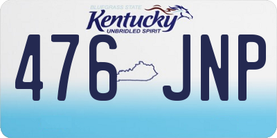 KY license plate 476JNP