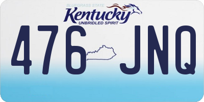 KY license plate 476JNQ
