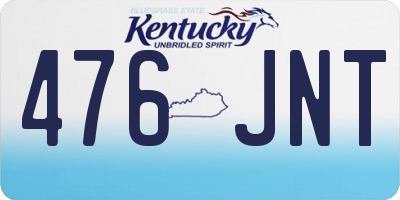 KY license plate 476JNT