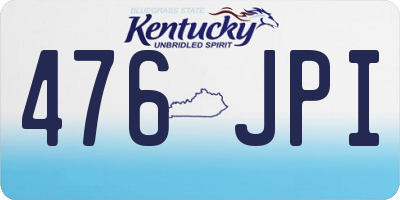 KY license plate 476JPI
