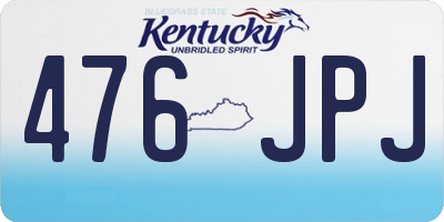 KY license plate 476JPJ