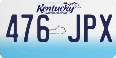 KY license plate 476JPX