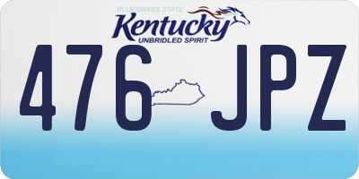 KY license plate 476JPZ
