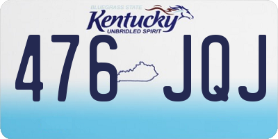 KY license plate 476JQJ