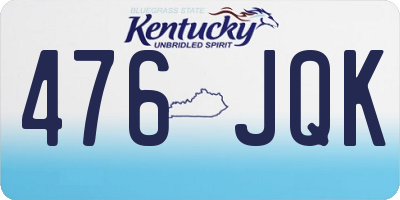 KY license plate 476JQK