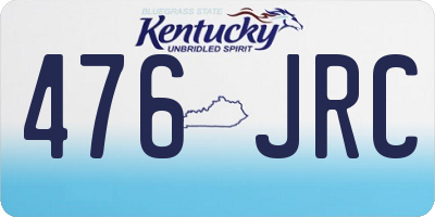 KY license plate 476JRC