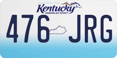 KY license plate 476JRG