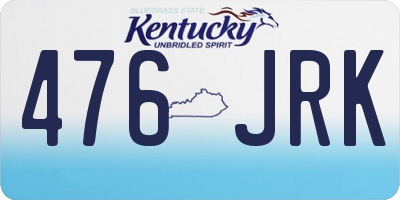 KY license plate 476JRK