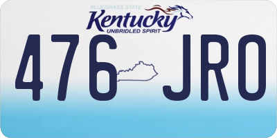 KY license plate 476JRO