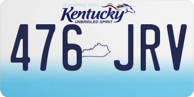 KY license plate 476JRV