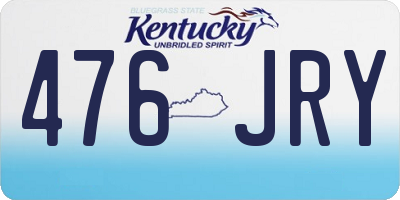 KY license plate 476JRY