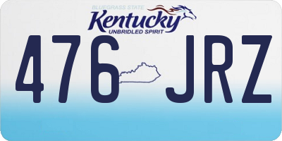 KY license plate 476JRZ