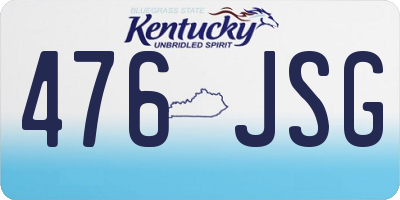KY license plate 476JSG