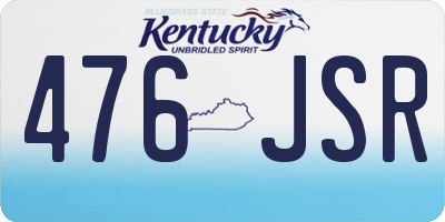 KY license plate 476JSR
