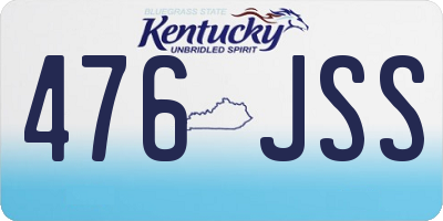 KY license plate 476JSS