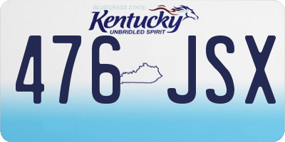 KY license plate 476JSX