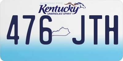 KY license plate 476JTH