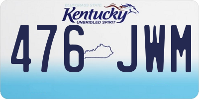 KY license plate 476JWM