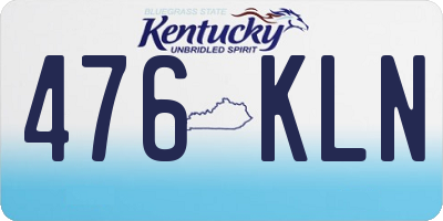 KY license plate 476KLN