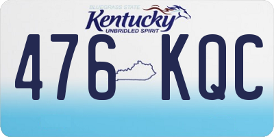 KY license plate 476KQC
