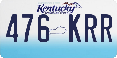 KY license plate 476KRR