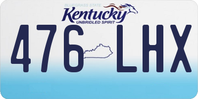 KY license plate 476LHX