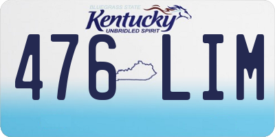 KY license plate 476LIM