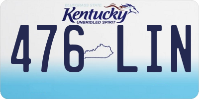 KY license plate 476LIN