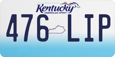KY license plate 476LIP