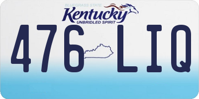KY license plate 476LIQ