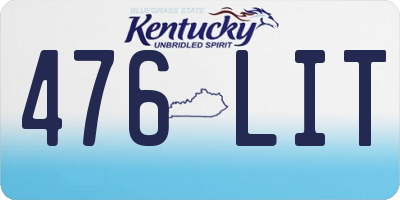KY license plate 476LIT