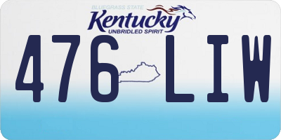 KY license plate 476LIW