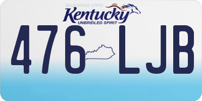 KY license plate 476LJB