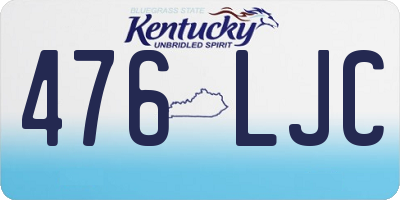 KY license plate 476LJC
