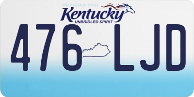 KY license plate 476LJD