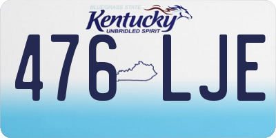 KY license plate 476LJE