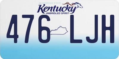 KY license plate 476LJH