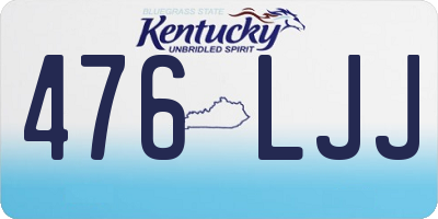 KY license plate 476LJJ
