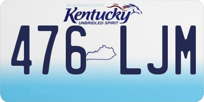 KY license plate 476LJM