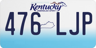 KY license plate 476LJP