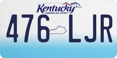 KY license plate 476LJR