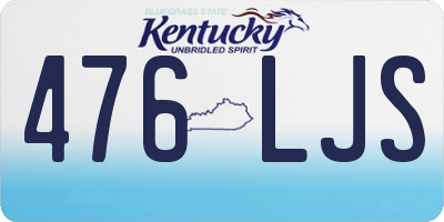 KY license plate 476LJS