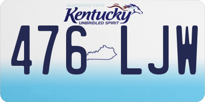 KY license plate 476LJW