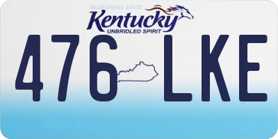 KY license plate 476LKE