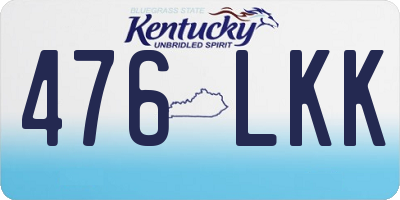 KY license plate 476LKK