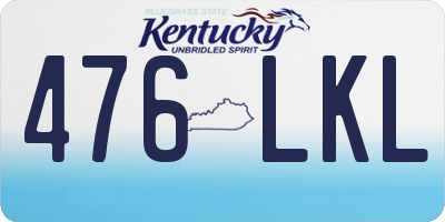 KY license plate 476LKL