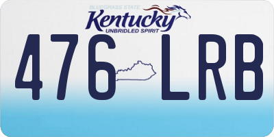 KY license plate 476LRB