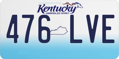 KY license plate 476LVE