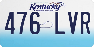 KY license plate 476LVR