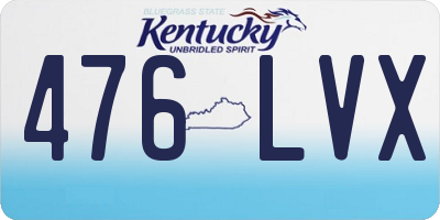 KY license plate 476LVX